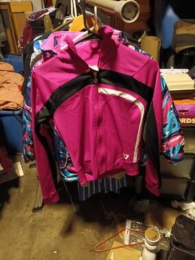 Nike Women's Magenta and Black Athletic Bomber Jacket